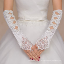 Aoliweiya Hochzeit Zubehör Satin Lange Bridal Handschuh